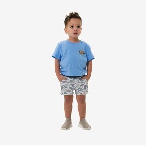 Burlebo Youth White Camo Athletic Shorts